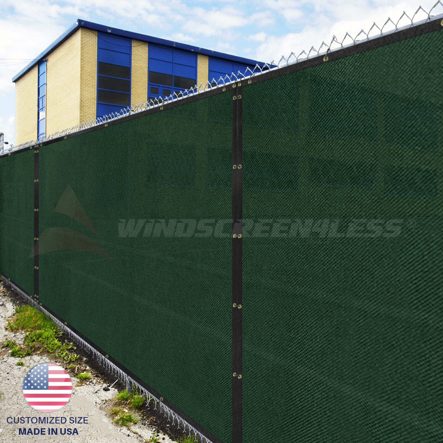 4' 5' 6' 8' Feet Tall Green Privacy Fence Windscreen Shade Mesh Fabric Shade Net